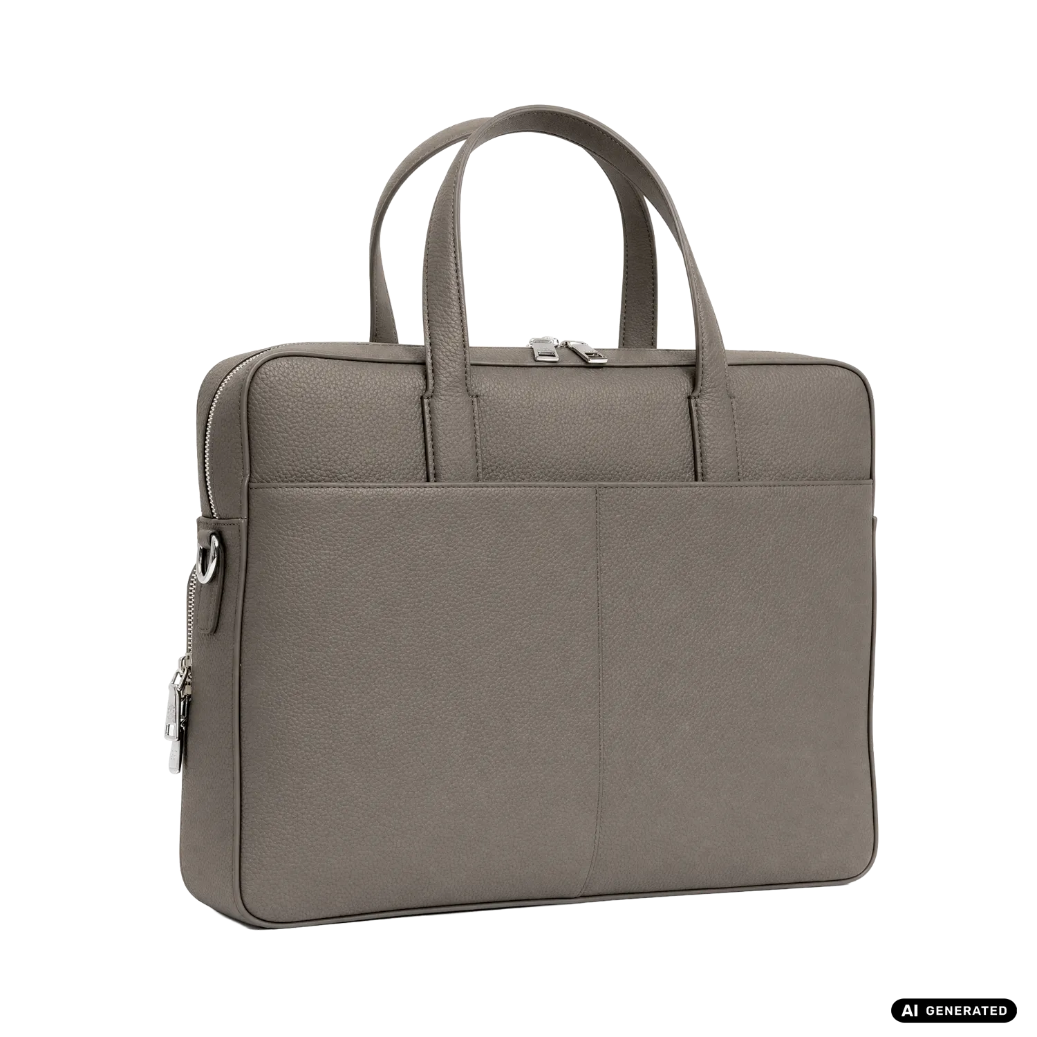 Andreas Herb Business Bag Etoupe aus taupefarbenem Leder