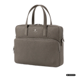 Andreas Herb Business Bag Etoupe aus taupefarbenem Leder, Detailansicht