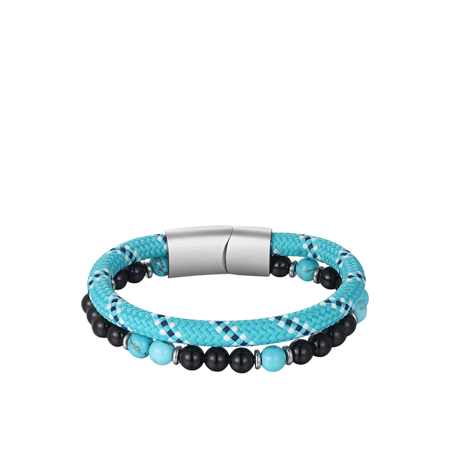 Bracelet Ibiza Hustle von HERB World – Edelstahl-Flachschließe mit HERB-Wappen, Detailansicht