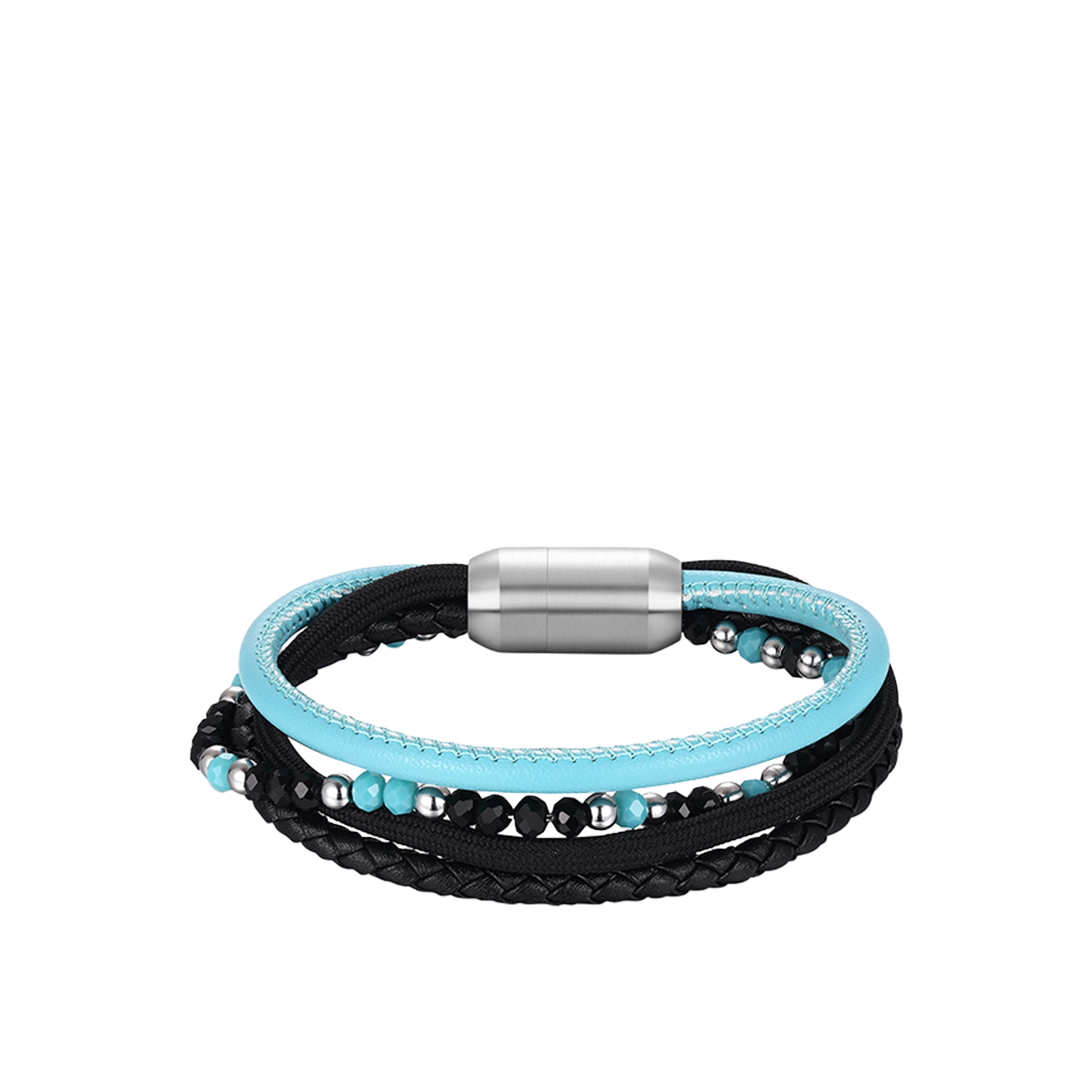 Bracelet Ibiza Vision von HERB World – Edelstahl-Rundschließe mit graviertem HERB-Wappen, Detailansicht