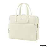 Andreas Herb Business Bag Ivory aus elfenbeinfarbenem Leder
