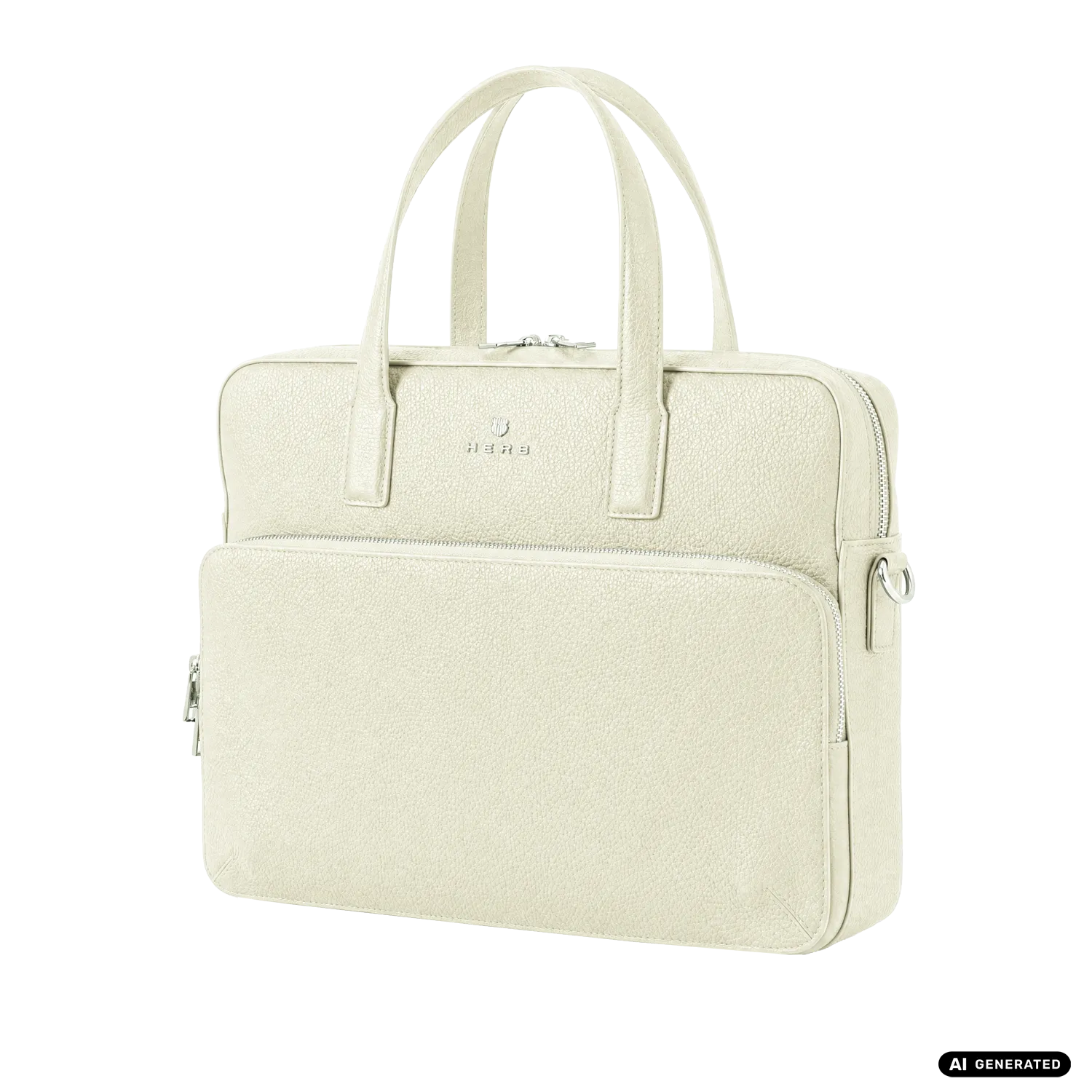 Andreas Herb Business Bag Ivory aus elfenbeinfarbenem Leder