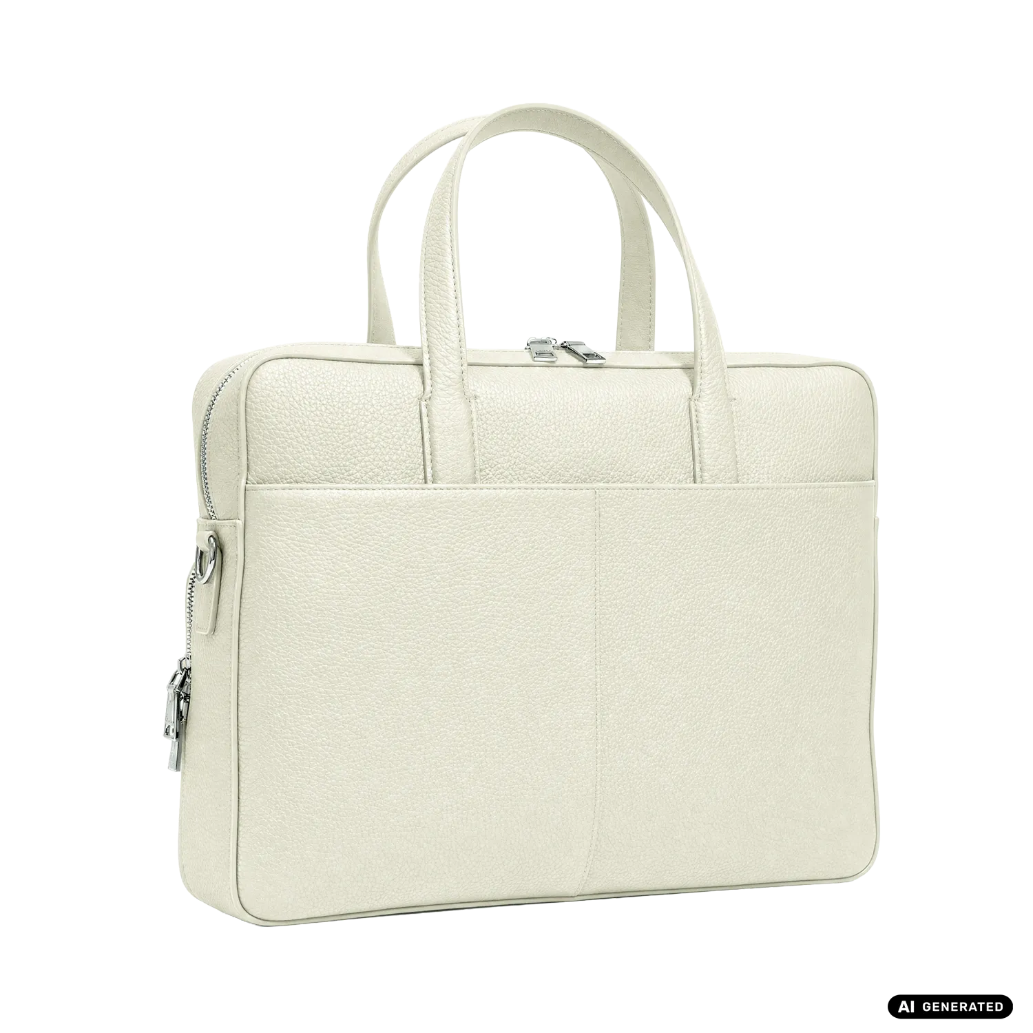 Andreas Herb Business Bag Ivory aus elfenbeinfarbenem Leder, weitere Ansicht