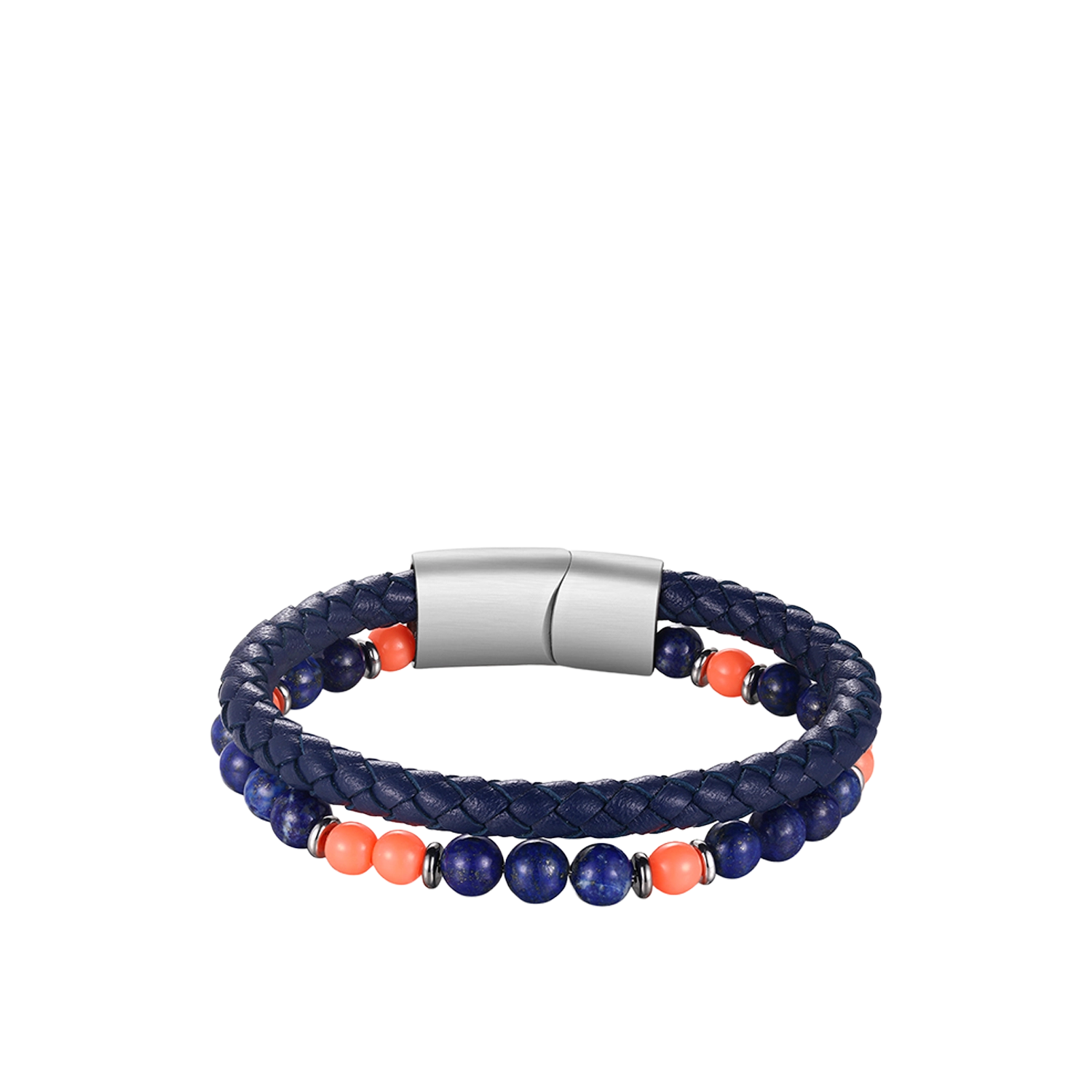 Bracelet St. Tropez Aura von HERB World – Edelstahl-Flachschließe mit graviertem HERB-Wappen, Detailansicht