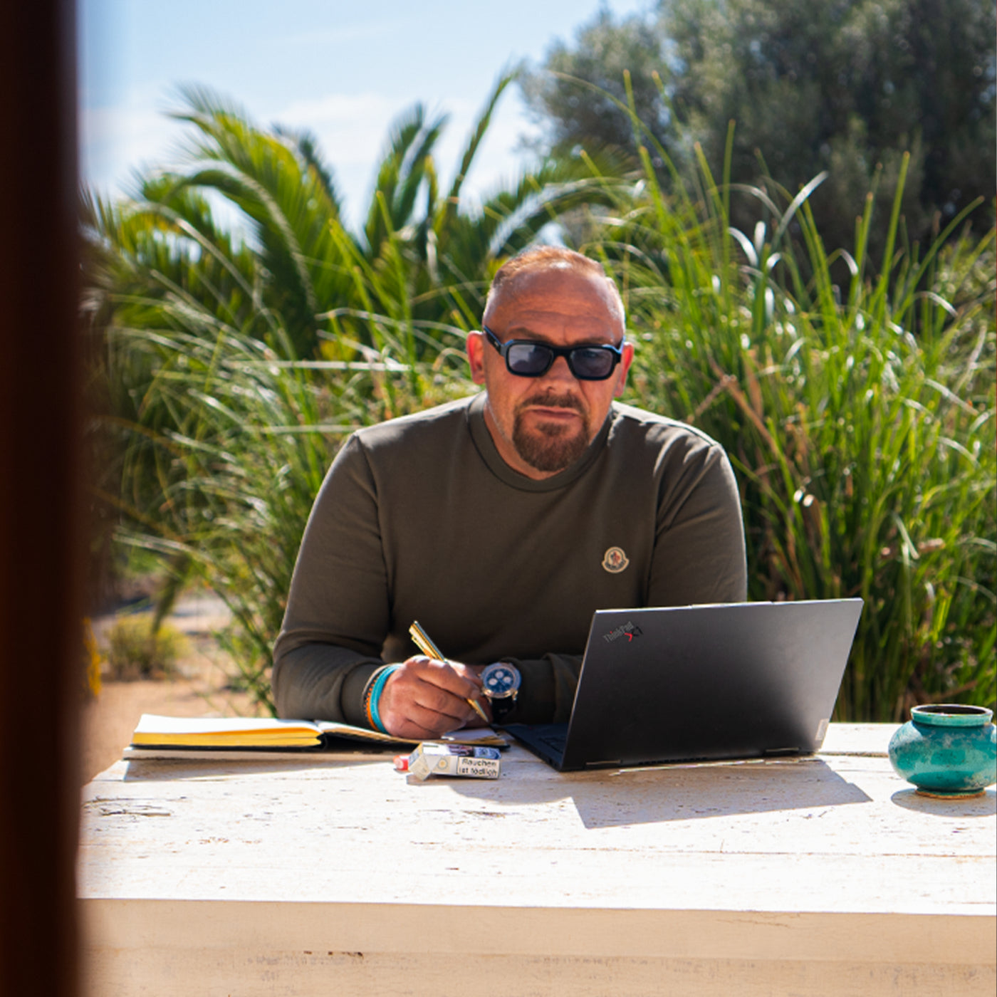 Andreas Herb in seiner Finca auf Mallorca