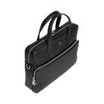 Andreas Herb Business Bag aus schwarzem Leder Seitenansicht