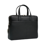 Andreas Herb Business Bag aus schwarzem Leder Rückseite