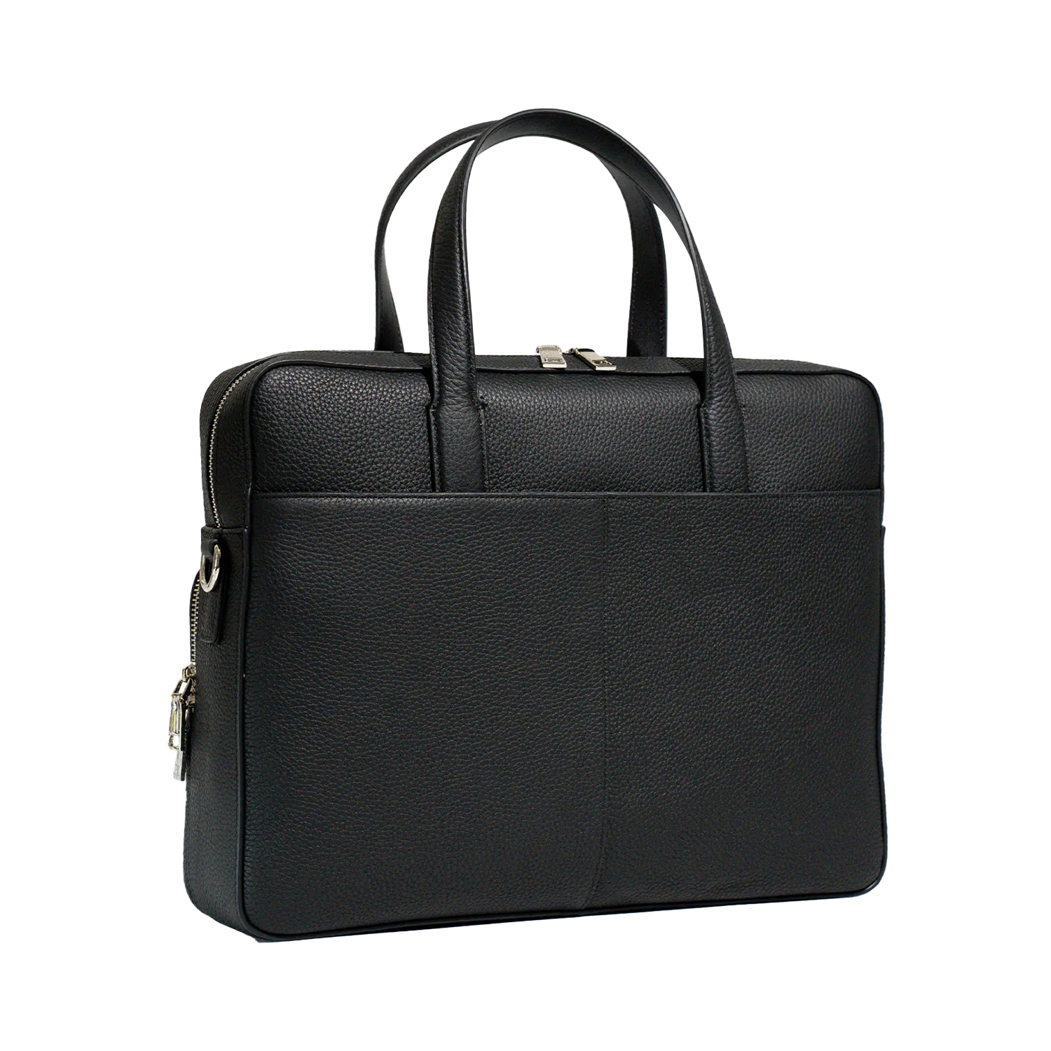 Andreas Herb Business Bag aus schwarzem Leder Rückseite