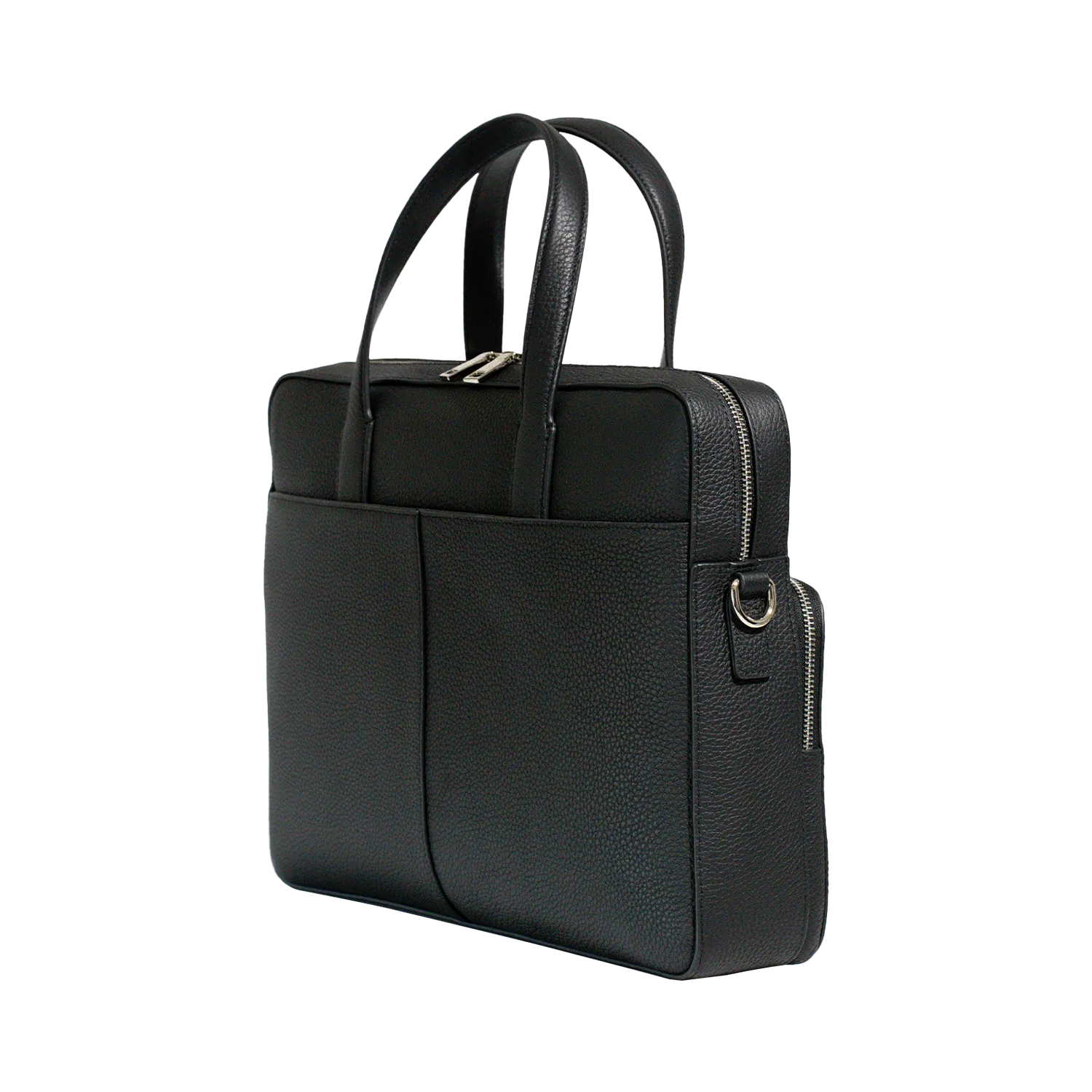 Andreas Herb Business Bag aus schwarzem Leder Rückseite