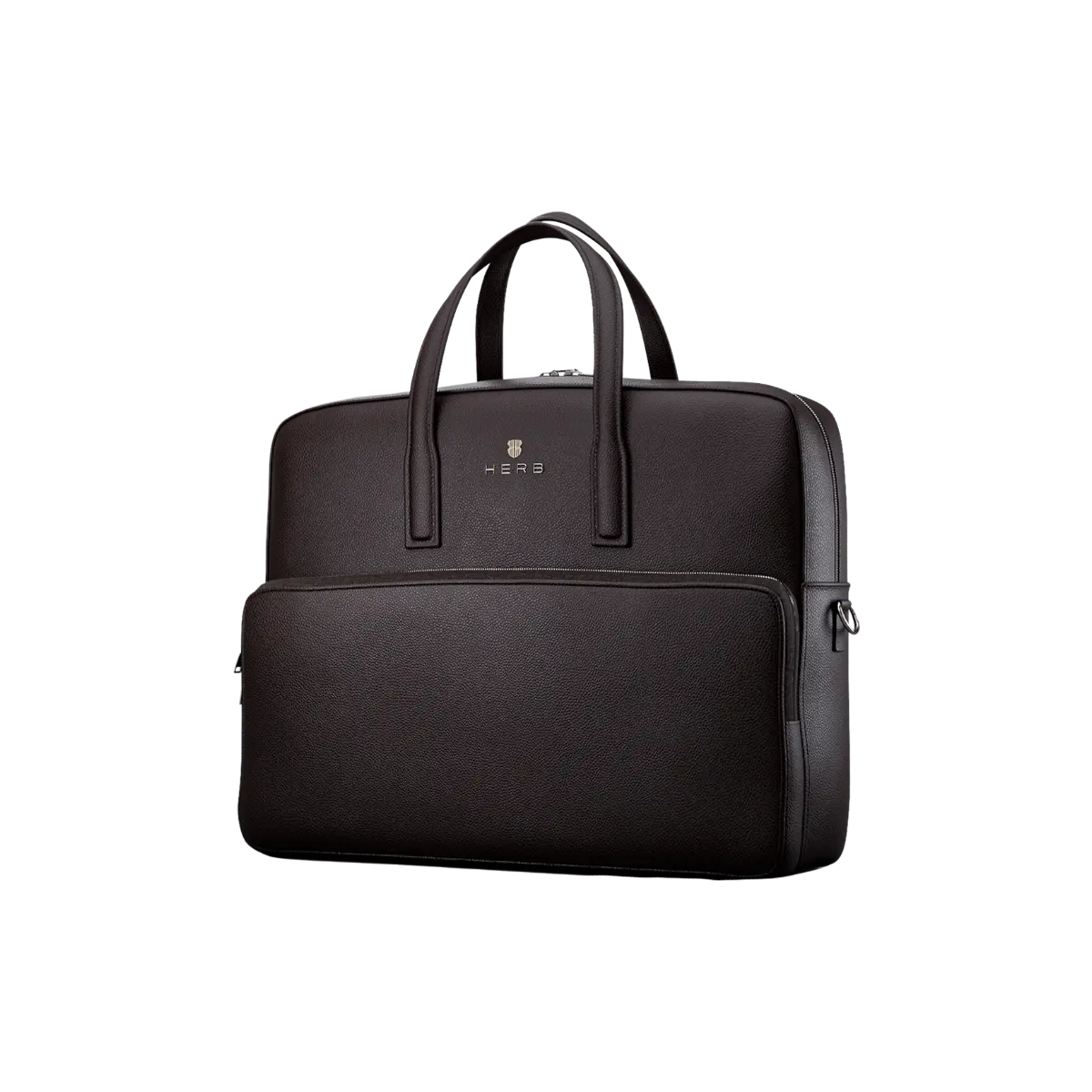 Andreas Herb Business Bag aus black coffee Leder Vorderansicht