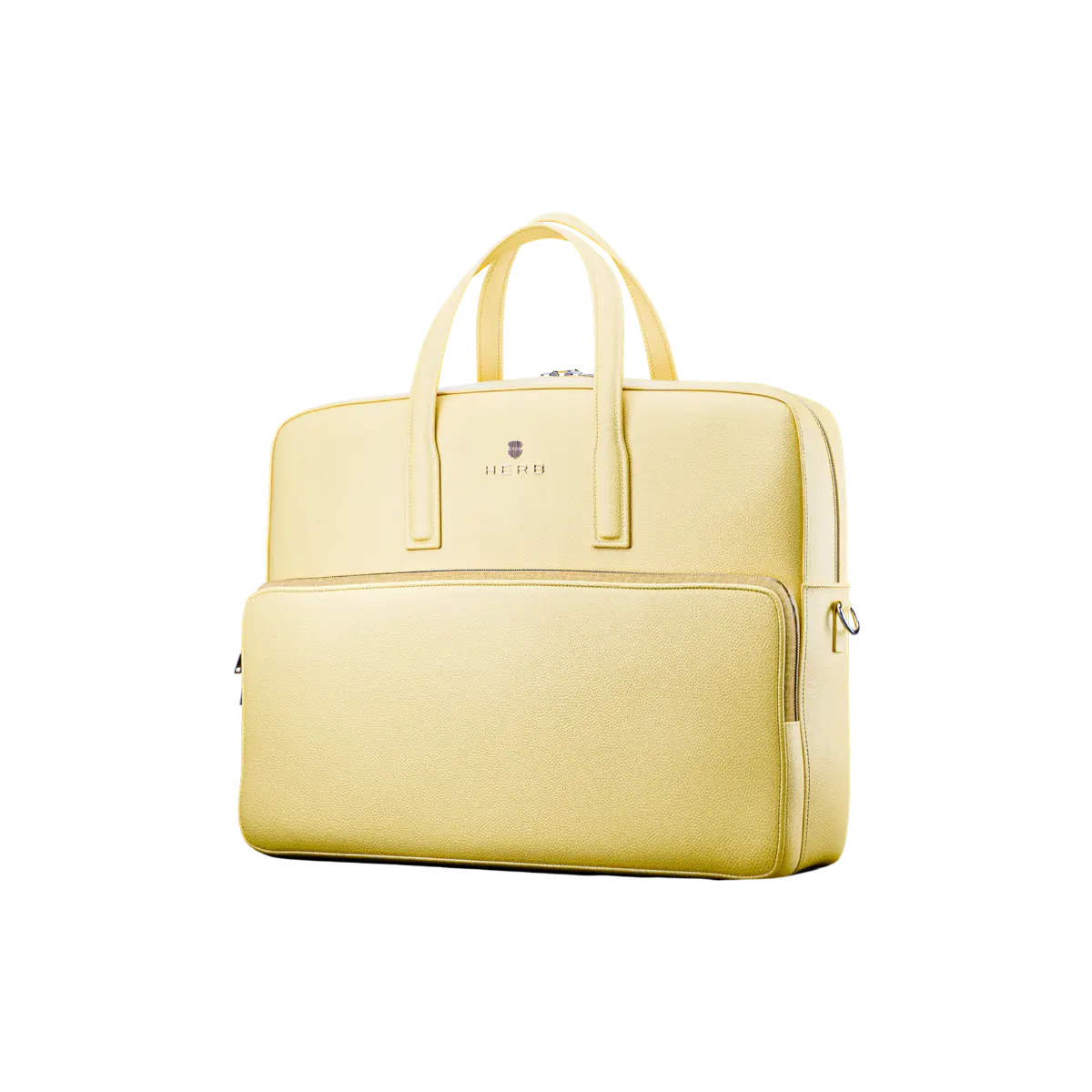 Andreas Herb Business Bag aus butter yellow Leder Vorderansicht