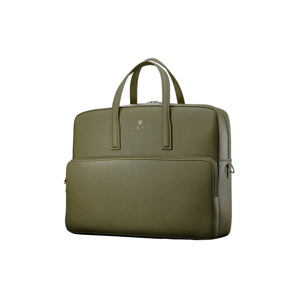 Andreas Herb Business Bag aus olive Leder Vorderansicht