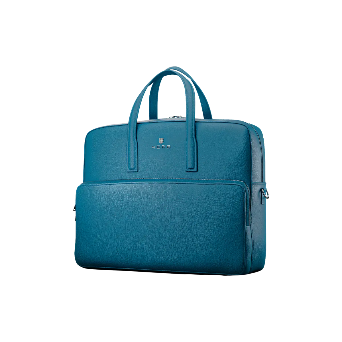 Andreas Herb Business Bag aus petrol Leder Vorderansicht