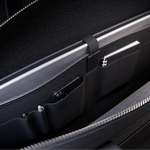 Andreas Herb Business Bag aus schwarzem Leder Innenansicht