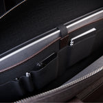 Andreas Herb Business Bag aus black coffee Leder Innenansicht