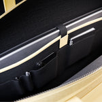 Andreas Herb Business Bag aus butter yellow Leder Innenansicht