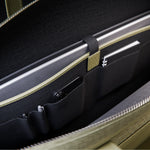 Andreas Herb Business Bag aus olive Leder Innenansicht